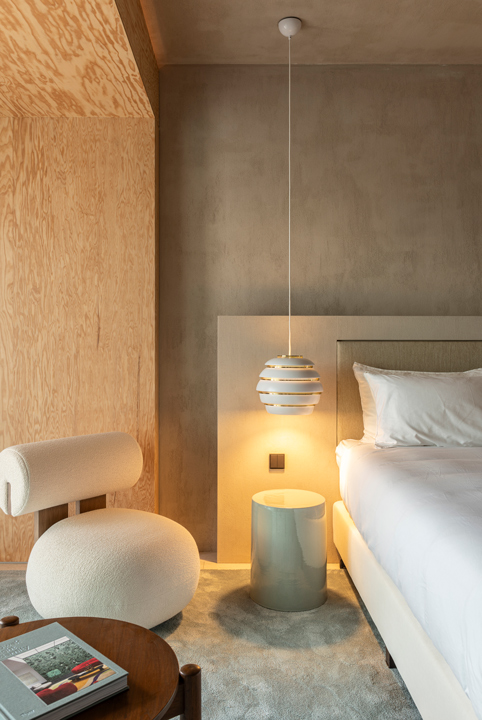 Interior Lighting, Pendant above bedside table, The National Hotel Guestroom Interior Lighting, Pendant above bedside table, The National Hotel Guestroom